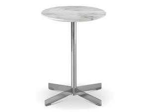 OYSTER - Round and high side table with marble top _ i 4 Mariani